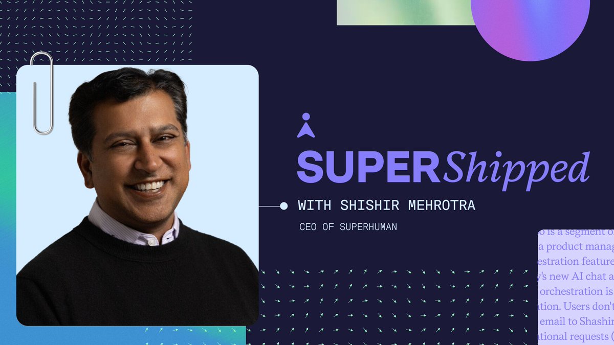 Introducing Super Shipped ⚡ A new series on how we’re building AI at Superhuman. In episode one, @ShishirMehrotra and Brooke Robson share how Superhuman Go uses orchestration to automatically direct your task to the appropriate AI agent.