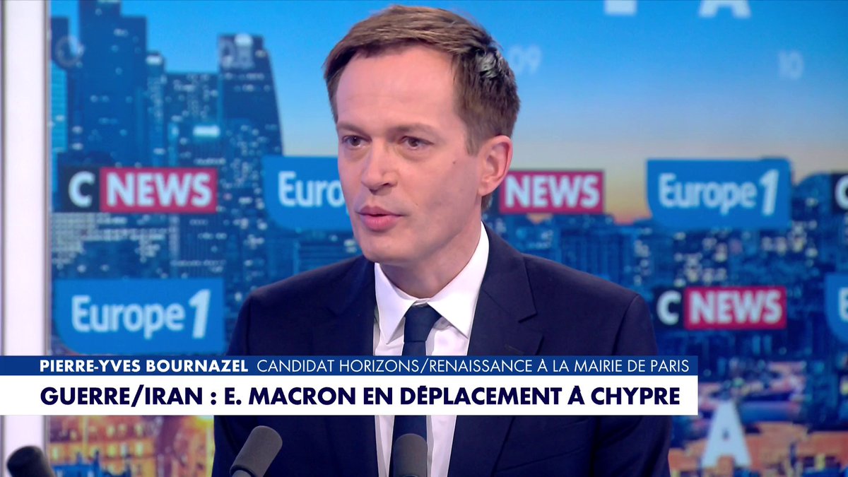Pierre-Yves Bournazel, candidat Horizons à la mairie de Paris, sur la guerre en Iran : «Maire de Paris, je serai aux côtés des combattants de la liberté», dans #LaGrandeInterview Toute l'info est à retrouver sur