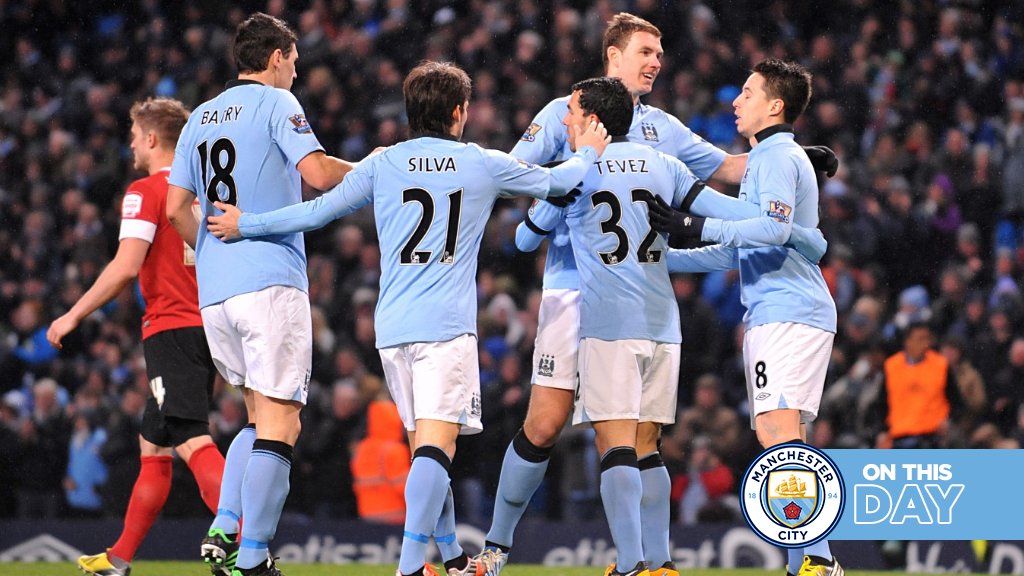 #OnThisDay: #ManCity 5-0 Barnsley [2013] ⚽️ [11', 31', 50'] Carlitos Tevez ⚽️ [27'] Aleksandar Kolarov ⚽️ [65'] David David Silva