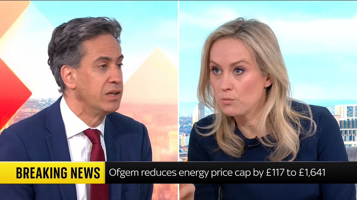 Ed Miliband told me the promise of £300 off energy bills would mean average annual bill of £1,450 It’s going to be hard to hit that, given the spikes we’ve seen today