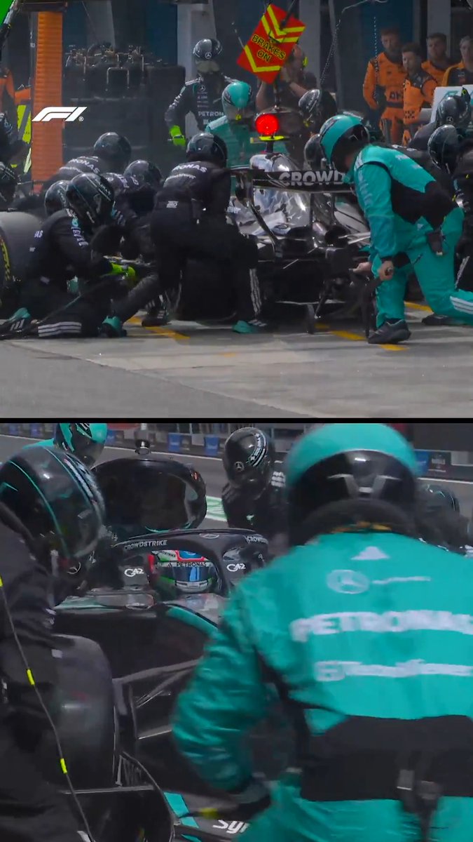 Double stack perfection from Mercedes-AMG PETRONAS F1 Team 👌 #F1 #AusGP