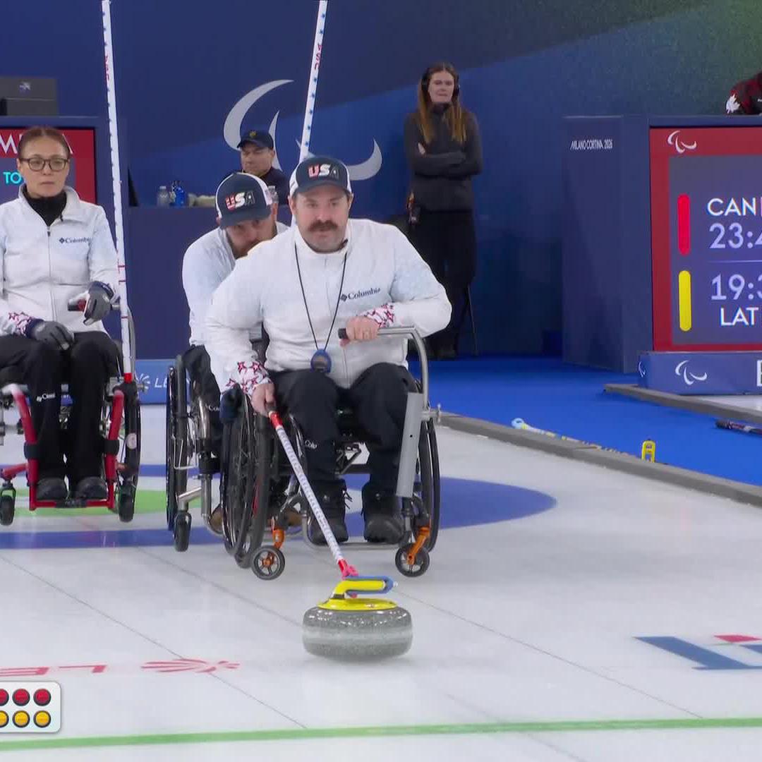 "I don't think you could've slid an index card between those two stones!" 🤯 #WinterParalympics