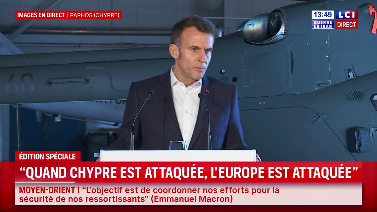 🔴 Guerre en Iran : depuis Chypre, Emmanuel Macron annonce une "mission d’accompagnement" après la phase la plus chaude du conflit : "l’escorte de porte-conteneurs et de tankers pour rouvrir progressivement le détroit d’Ormuz".
