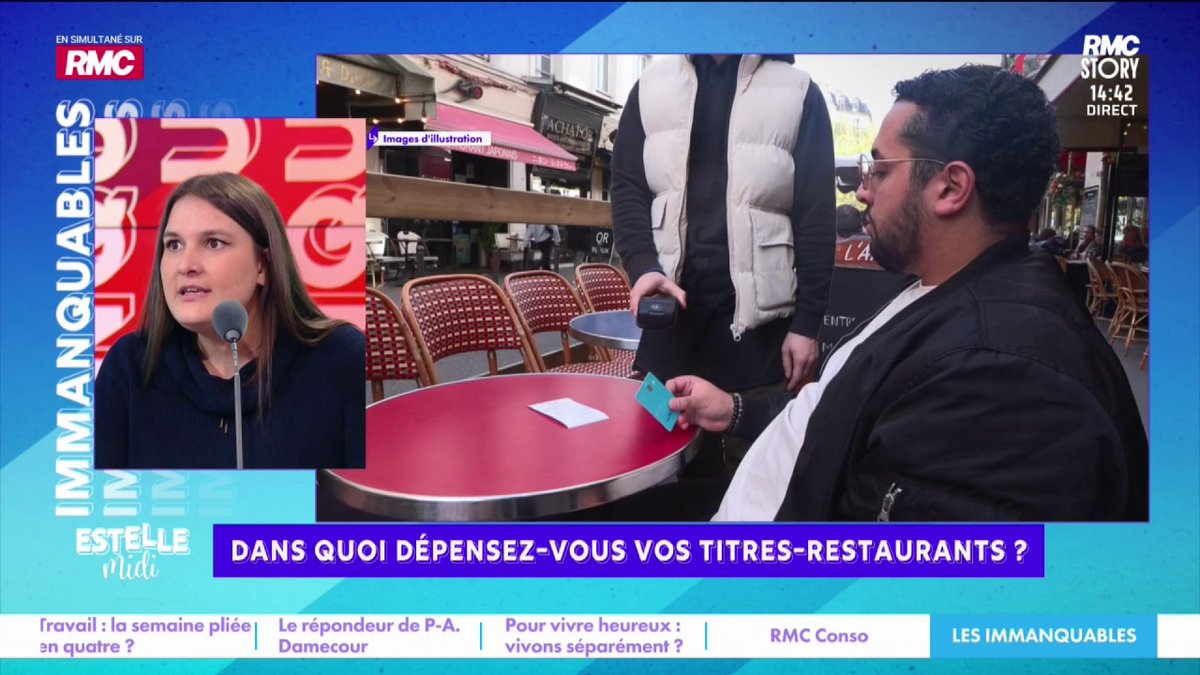 🍽️ Les titres-restaurants utilisés pour les courses 🎙️ Juliette Briens : "Et alors ?! C'est monté à la tête des restaurateurs qui sont persuadés qu'on a créé ça pour les soutenir... C'est pour les employés ! Pas pour que les restaurateurs s'en mettent plein les fouilles"