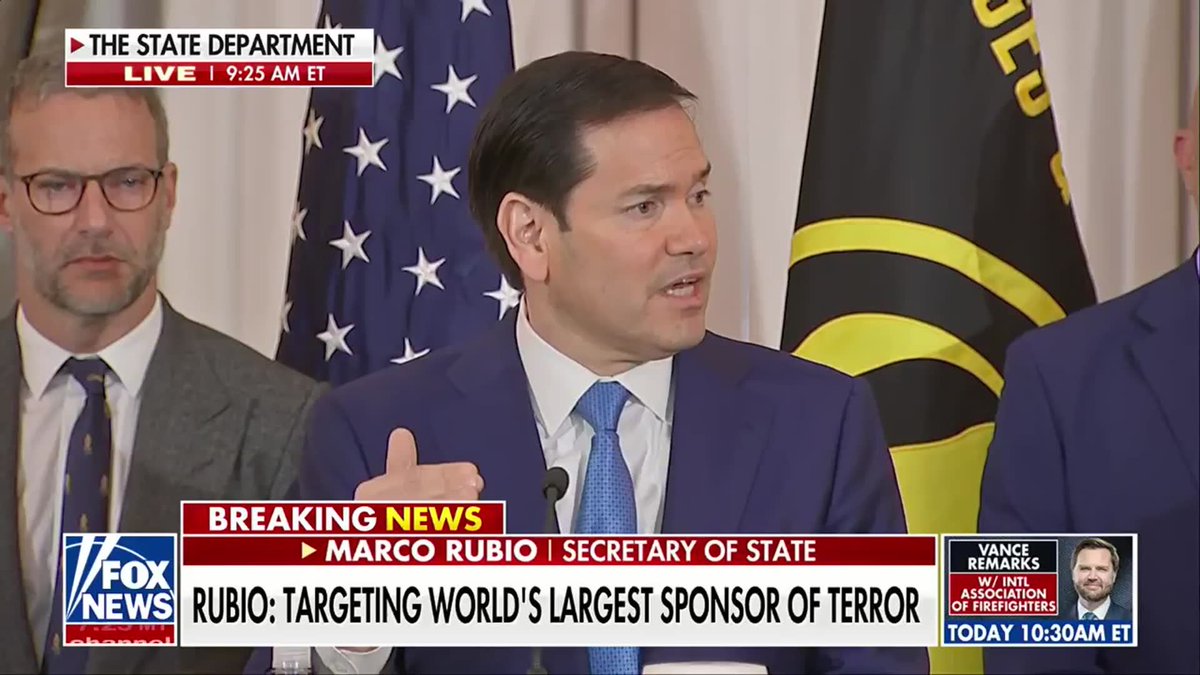 'THIS IS A TERRORIST GOVERNMENT': Secretary Marco Rubio doubles down on attacks against Iran: "This is a terrorist government. This is a terroristic regime..." "The objective of this mission is to destroy their ability to continue to do that. And we are well on our way to achieving that objective every single day with overwhelming force, with overwhelming precision."