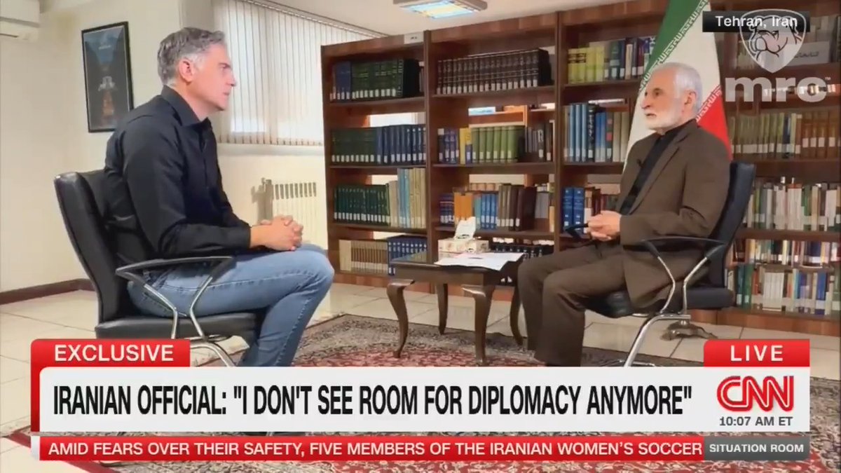 IRGCNN now claims that while CNN has the "permission" of the regime to operate in Iran, the network "maintains full editorial control over what it reports." They then proceed to allowing an Iranian official to push their propaganda unchallenged and claims that America is the problem.