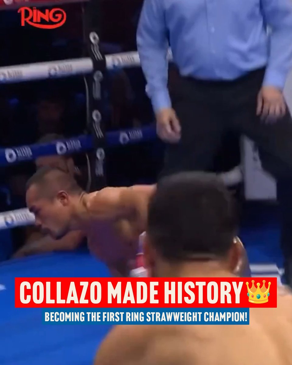 Oscar Collazo became the first man to win The Ring's strawweight title when he stopped Knockout CP Freshmart, also unifying the WBA and WBO titles 👑🇵🇷 Collazo defends The Ring title for the third time this Saturday against Jesus Haro on DAZN 📺 Download The Ring's new mobile app and sign up for FREE 📲➡️