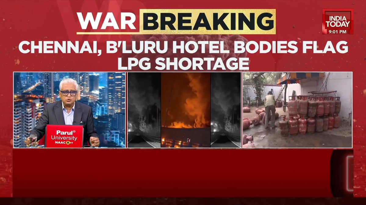 Chennai, Bengaluru hotel bodies flag LPG shortage; govt sources say 'enough LPG supply, households don't need to panic' #NewsToday | Rajdeep Sardesai #AishwaryaPatil Nagarjun Dwarakanath