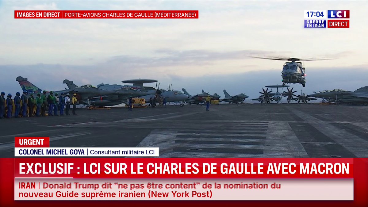 🔴 Exclu - TF1/LCI sur le porte-avions Charles de Gaulle pour l'arrivée d'Emmanuel Macron