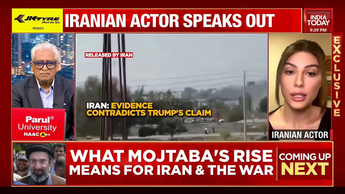 #EXCLUSIVE | "Life in Iran has become unbearable. It is not only about the women anymore. But yes, you're right. Gender apartheid is huge in Iran and has always been": Iranian actor Elnaaz Norouzi #IsraelIranWar #IranIsraelUS #USIranWar #NewsToday | @SardesaiRajdeep Elnaaz Norouzi