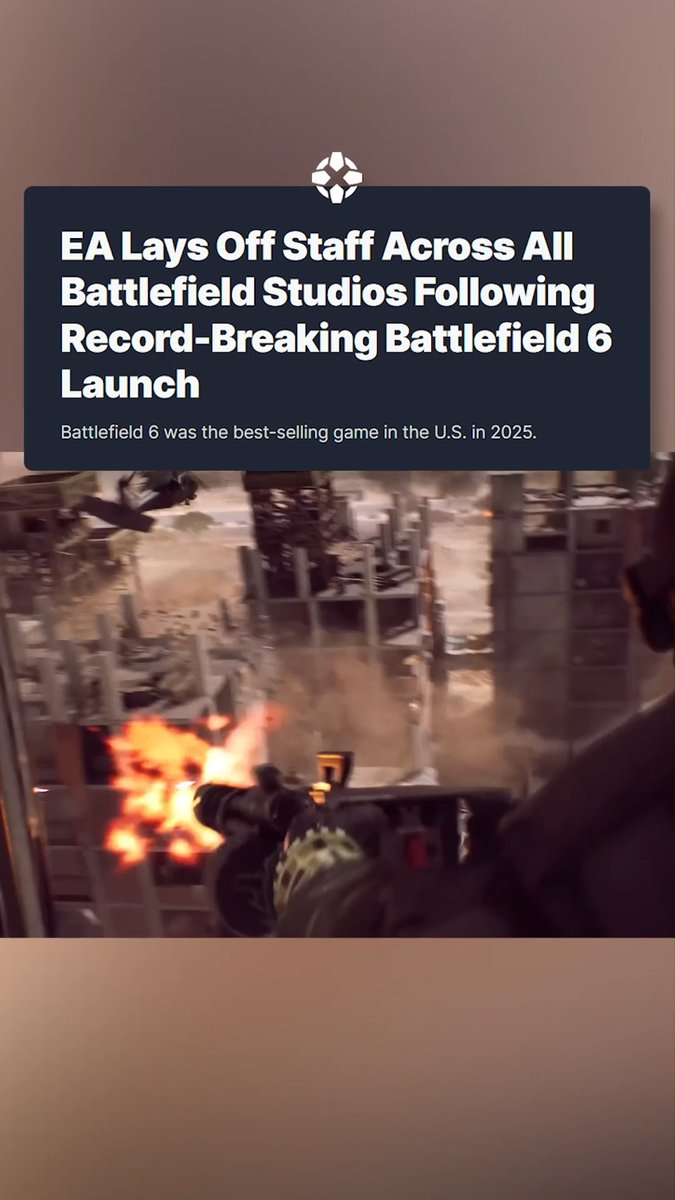 EA is laying off an unknown number of individuals from across its Battlefield teams, including workers at Criterion, Dice, Ripple Effect, and Motive Studios, IGN understands.