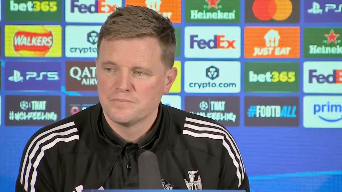 'We don't want to kick ourselves and say 'what if's' '' Eddie Howe on the importance of a good start in Newcastle's Round of 16 Champions League tie against Barcelona and wanting to make history ⚫️