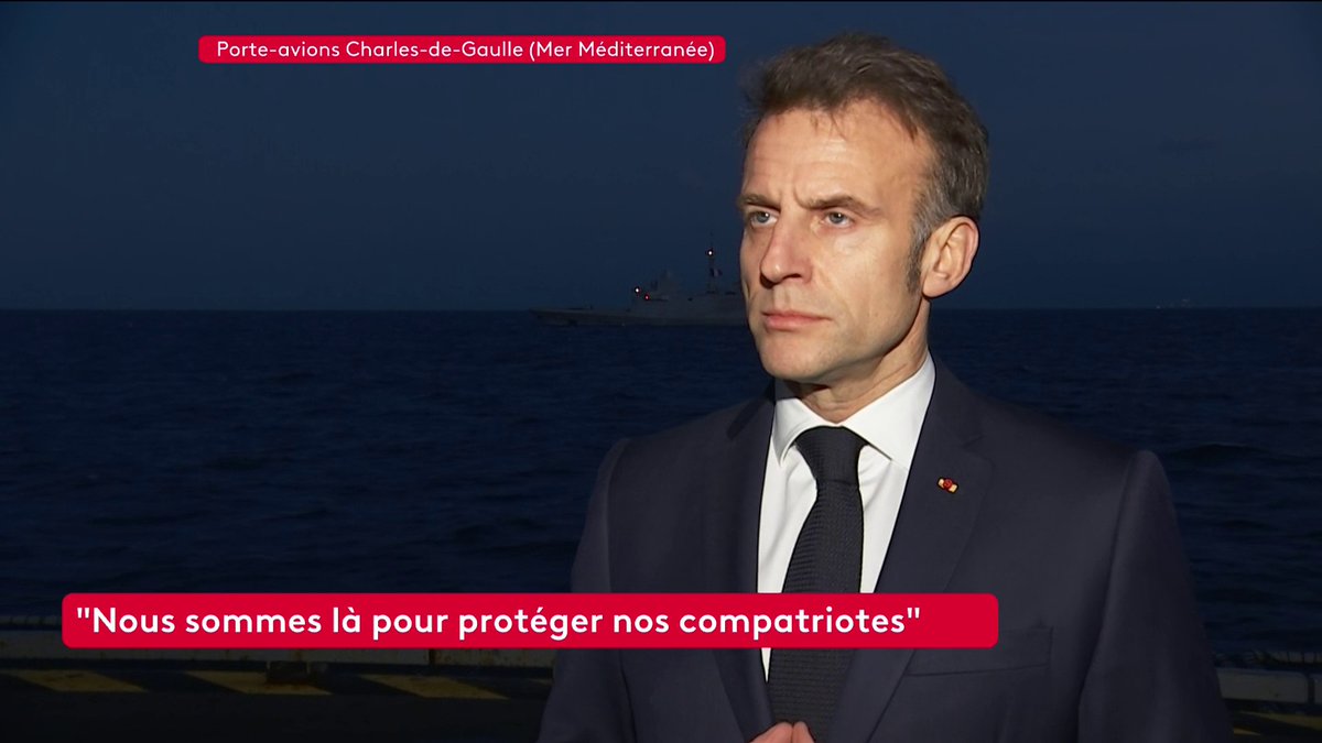 🔴 DIRECT : "Aujourd'hui les frappes ne permettent pas d'envisager une ouverture à court terme, c'est un théâtre de guerre", indique Emmanuel Macron à propos du détroit d'Ormuz. Le président français est arrivé sur le porte-avions Charles-de-Gaulle. #Canal16