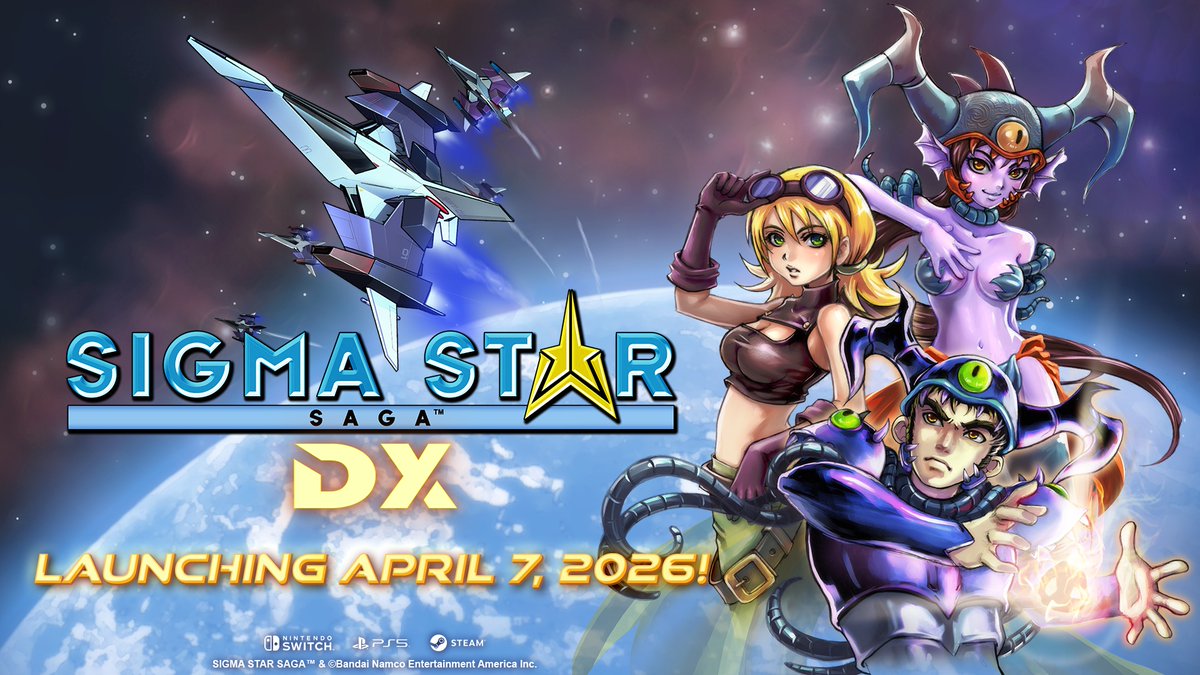 Prepare for launch! The fan-favorite shoot-'em-up/RPG is back and better than ever when Sigma Star Saga DX arrives on Switch, PS5, and Steam on April 7, 2026! Check out the new trailer for this updated intergalactic sci-fi epic!