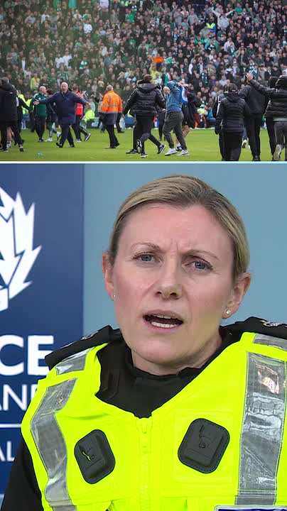 Nine arrests after child hit by coin and police attacked in Old Firm violence.