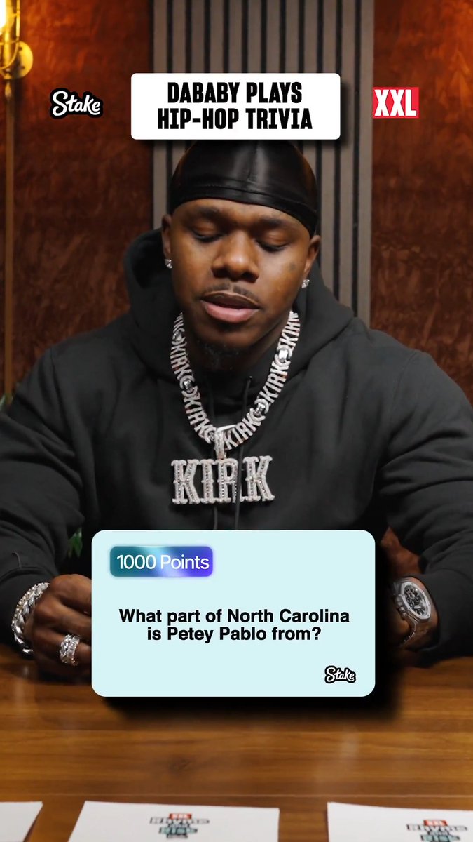 Put your hip-hop knowledge to the test with DaBaby in XXL’s Rhyme and Risk presented by Stake. 👀 Every wrong answer comes with hilarious consequences.😭 🏆 Watch to see if DaBaby takes the win: Presented by Stake.com