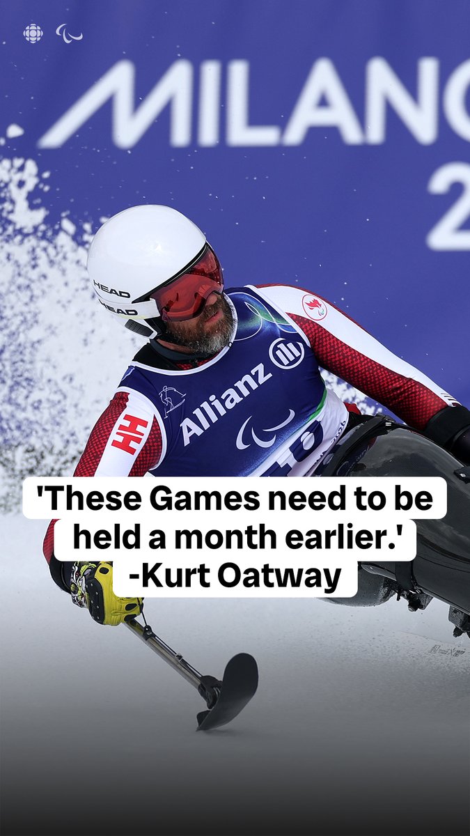 “These Games need to be held a month earlier. The schedule needs to be shifted” Important perspective from Canadian sit skier Kurt Oatway. He says the Paralympics need to happen earlier in the winter to allow for better snow conditions.