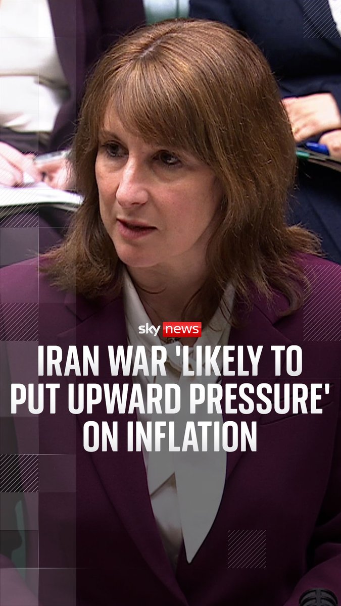 Chancellor Rachel Reeves has told MPs that inflation is likely to increase as the conflict in Iran rumbles on. She also set out the government's plan to protect families and businesses. Read more ➡️