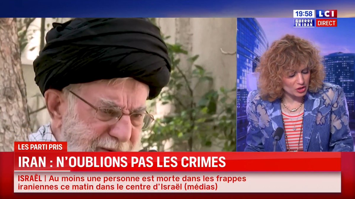 📢 : « Iran : n’oublions pas les crimes », le parti pris #international d’Abnousse Shalmani Abnousse Shalmani “Certains commentateurs s’inquiètent du sort de la mollarchie.” #24hPujadas #LCI #Iran #mollahs⤵️