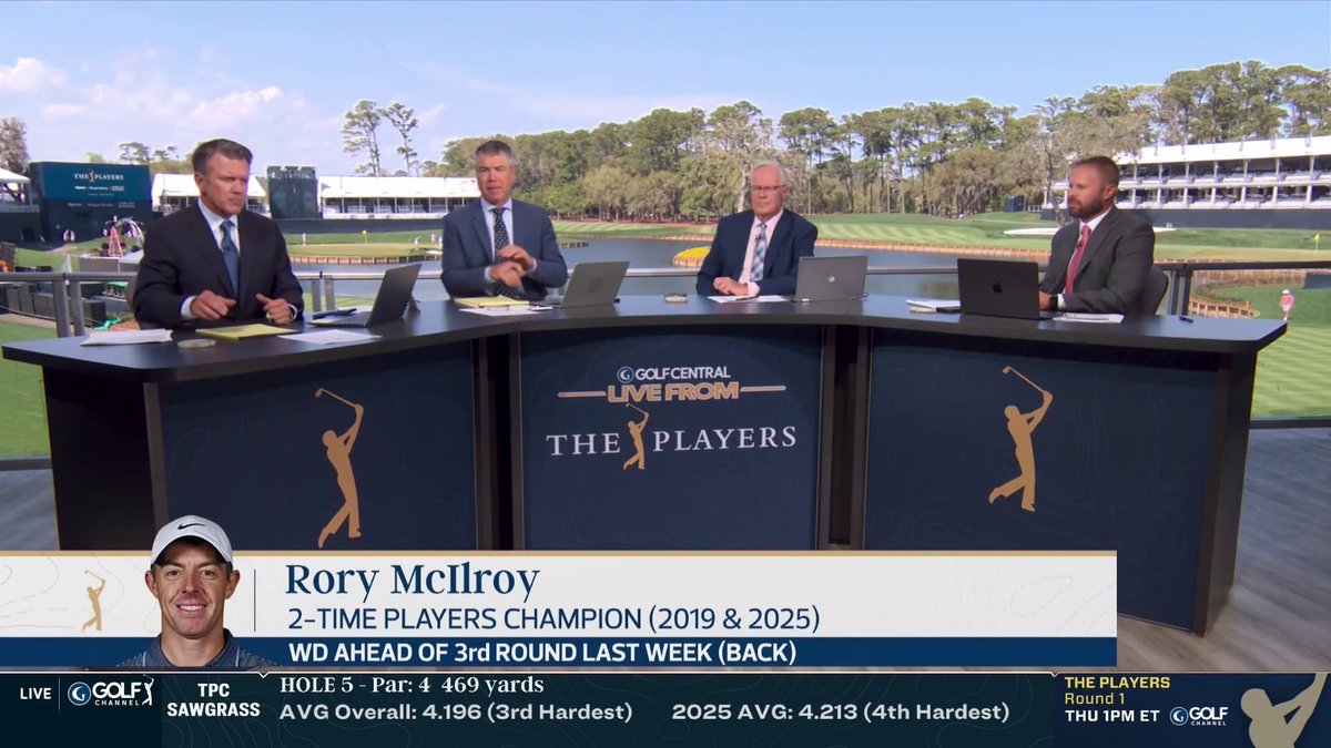 An update on Rory McIlroy's back ahead of THE PLAYERS: “The back is being a bit more stubborn than we thought, so I’m staying at home today and tomorrow to continue treatment in South Florida with the hope to travel to Ponte Vedra on Wednesday at some point.”