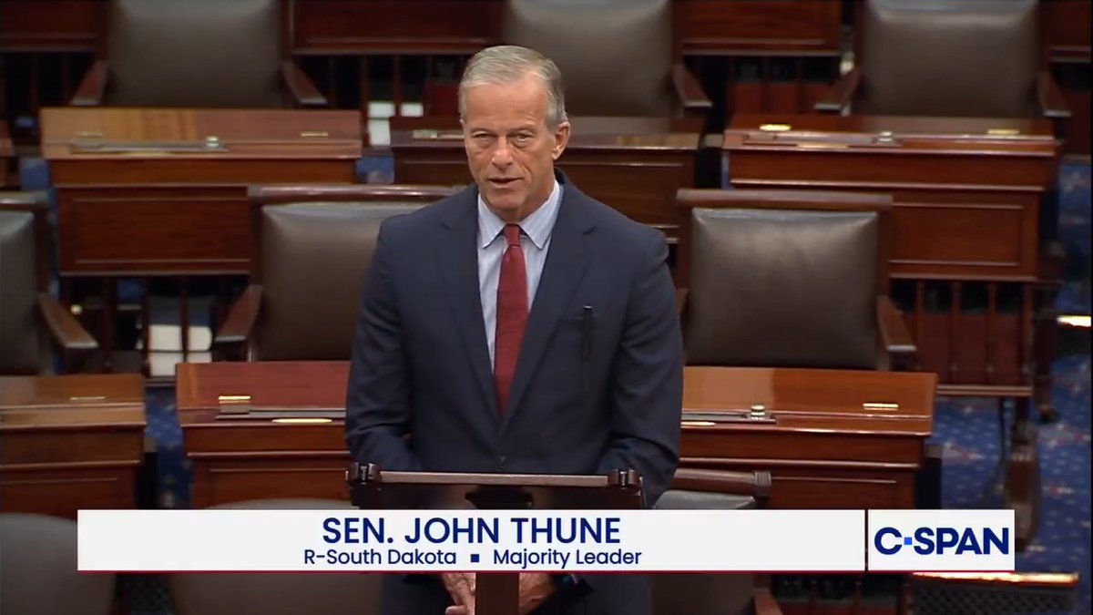 Leader Thune: "Democrats want to fund the parts of the Department of Homeland Security, that they like, and keep the rest shut down indefinitely."