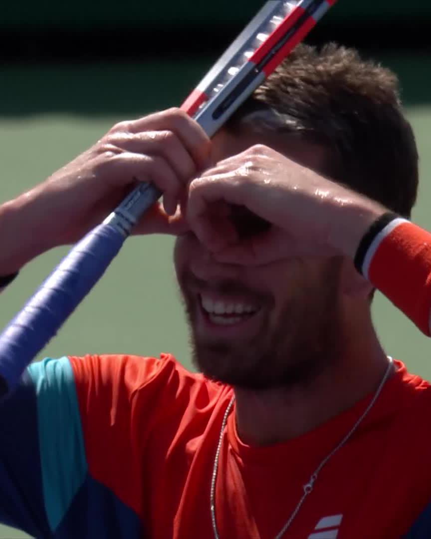 Come for the W stay for the Celebration ๐ Cameron Norrie puts in a impressive performance as he takes out Alex de Minaur 6-4 6-4 ๐ช #TennisParadise