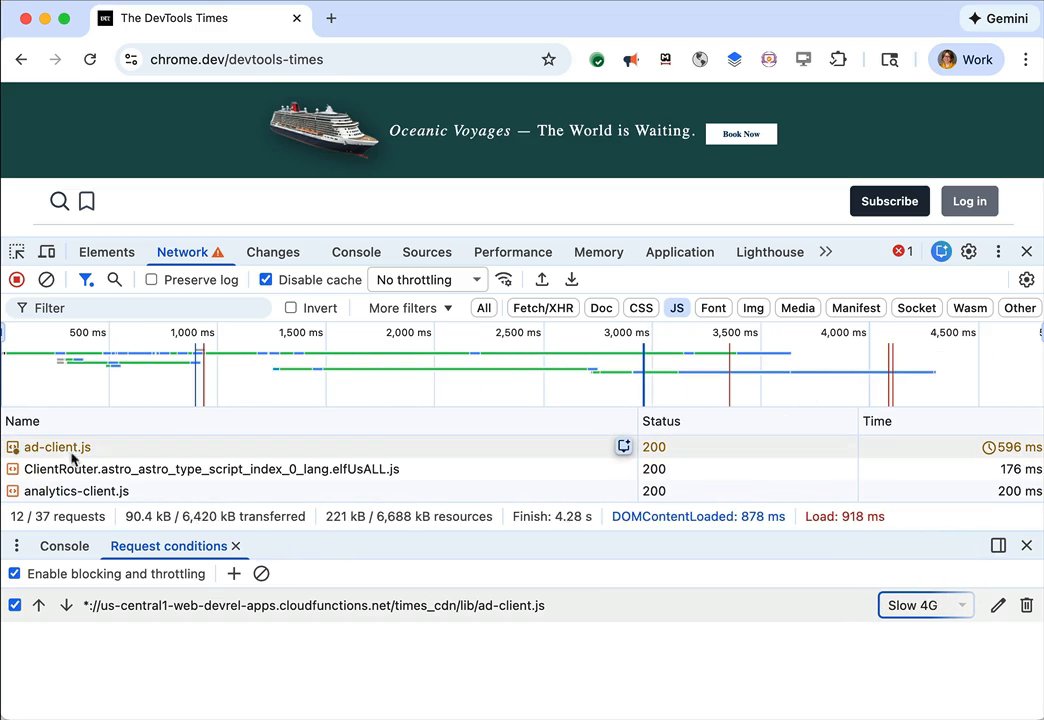 Stop slowing down your entire app just to test one API. You can now throttle individual network requests in Chrome DevTools to simulate specific bottlenecks without affecting the rest of your session →