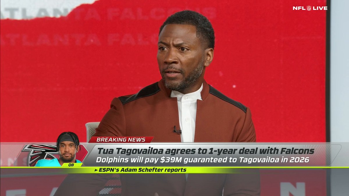 "Man, cut the light off. ... I know we keep talking about having two left-hand quarterbacks. Man, I don't care if they throw the ball with their forehead. You need them to be healthy." Ryan Clark reacts to Tua Tagovailoa signing a one-year deal with the Falcons 👀