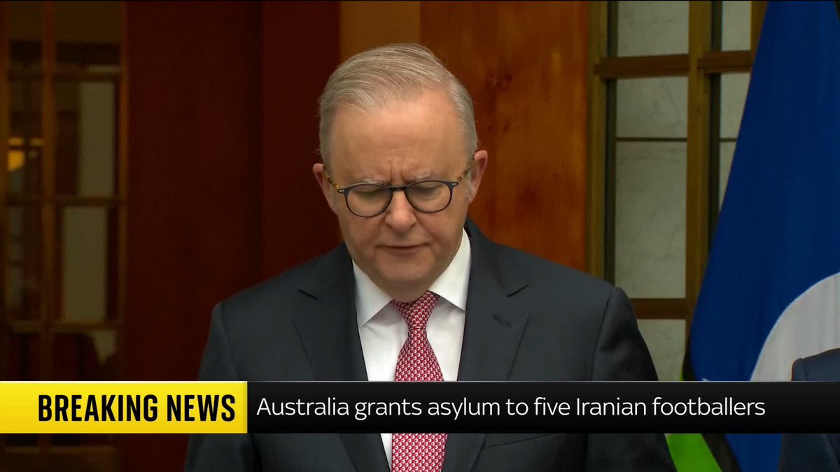 "Australians have been moved by the plight of these brave women." Australian Prime Minister Anthony Albanese confirms that humanitarian visas have been issued to five members of the Iranian women's football team. Iran latest ➡️ 📺 Sky 501 and YouTube