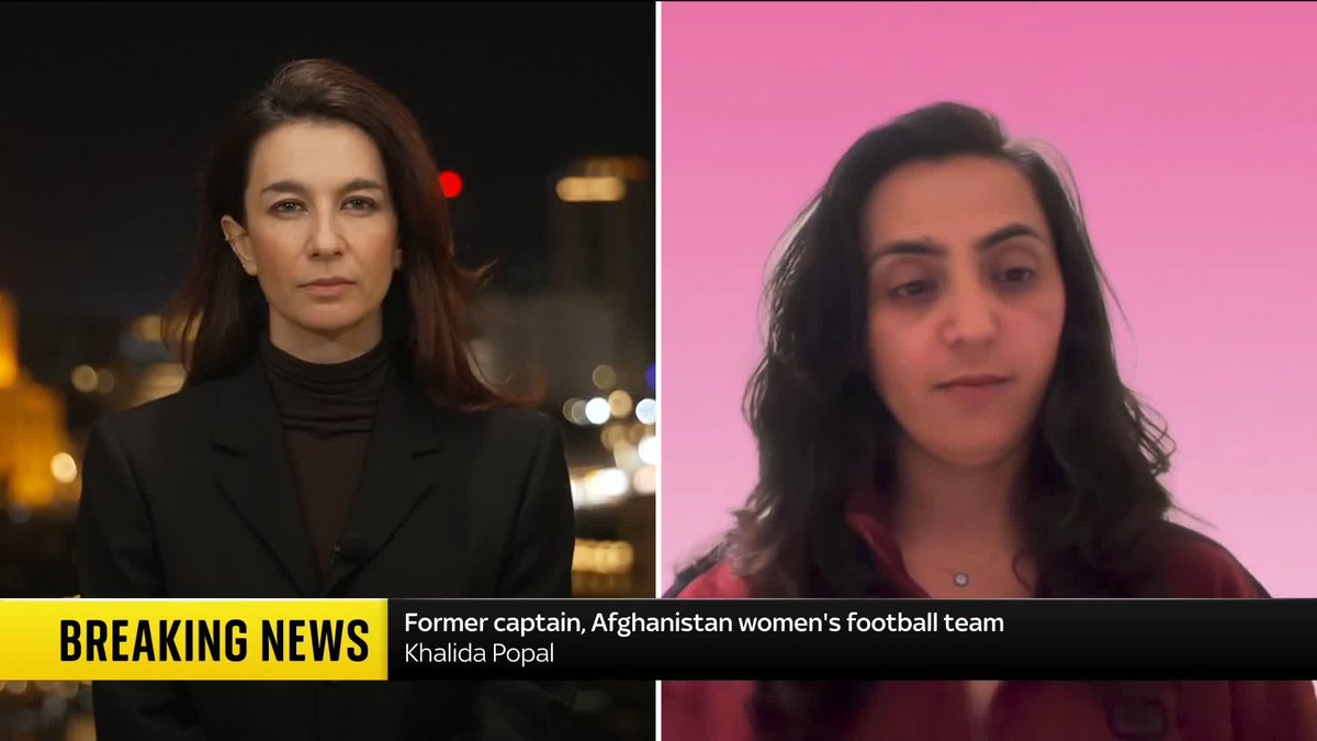 'The minute I heard about the Iran war, I was worried about how it would hit the players.' @Khalida_Popal talks to Yalda Hakim about five members of the Iranian women's football team who are seeking asylum in Australia. Live ➡️ 📺 Sky 501 & YouTube