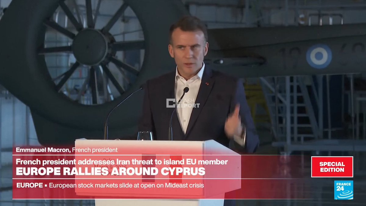 "Hezbollah should stop all attacks from Lebanese soil... of course, Israel should also stop its military operations and strikes against Lebanon." It's almost like French President Macron doesn't realize the former would automatically end the latter...