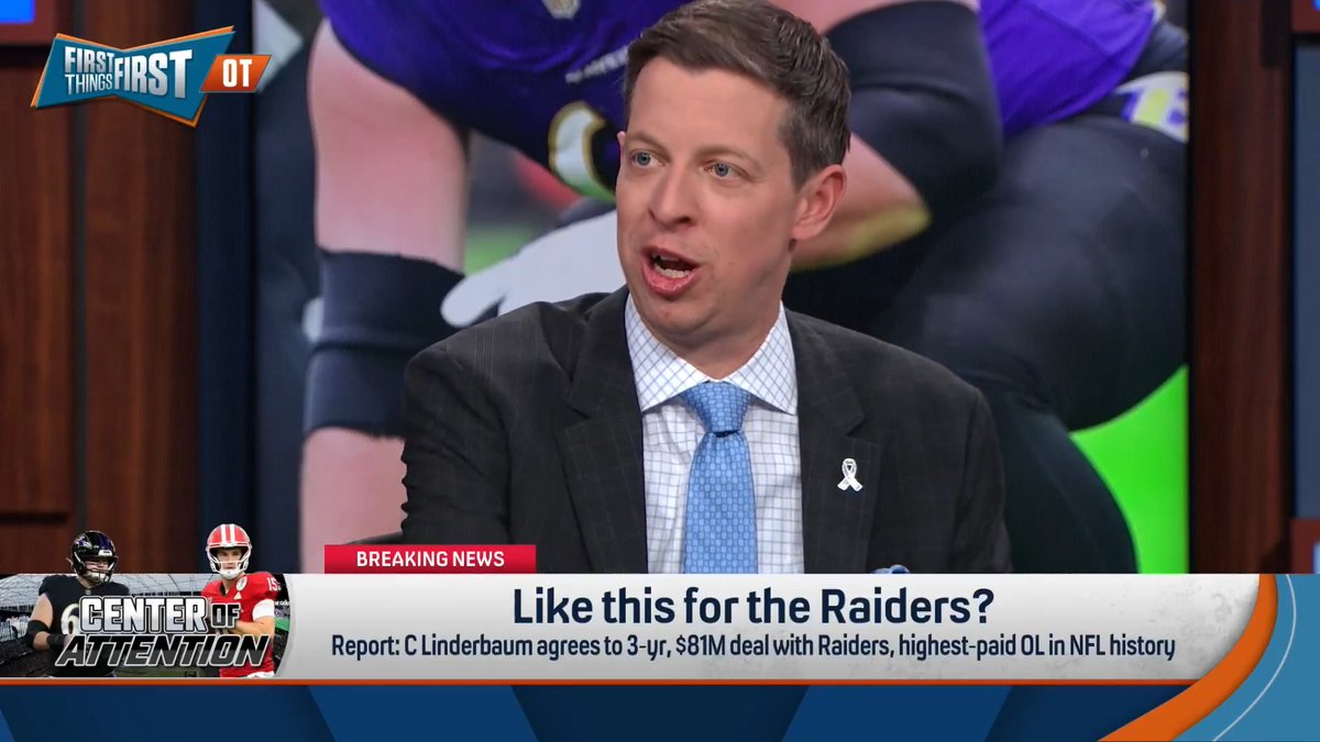"This is a home run signing for the Raiders." Danny Parkins on Las Vegas signing Tyler Linderbaum to a market-setting (3-year, $81M) deal