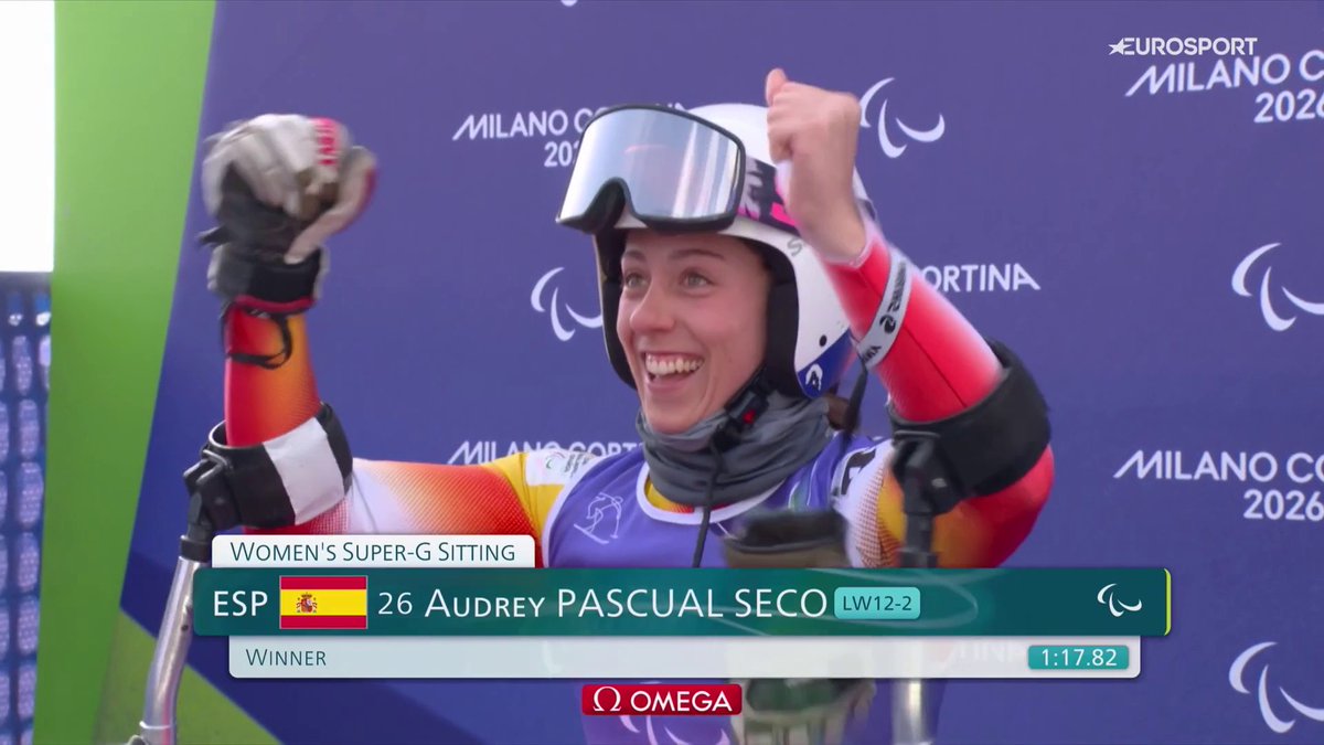 🥇🥇🥇 ORO, ORO Y ¡ORO! PARA ESPAÑA Y AUDREY PASCUAL 👏 La española es campeona paralímpica y da a España el primer oro en unos Juegos Paralímpicos de Invierno tras 12 años #MilanoCortina2026