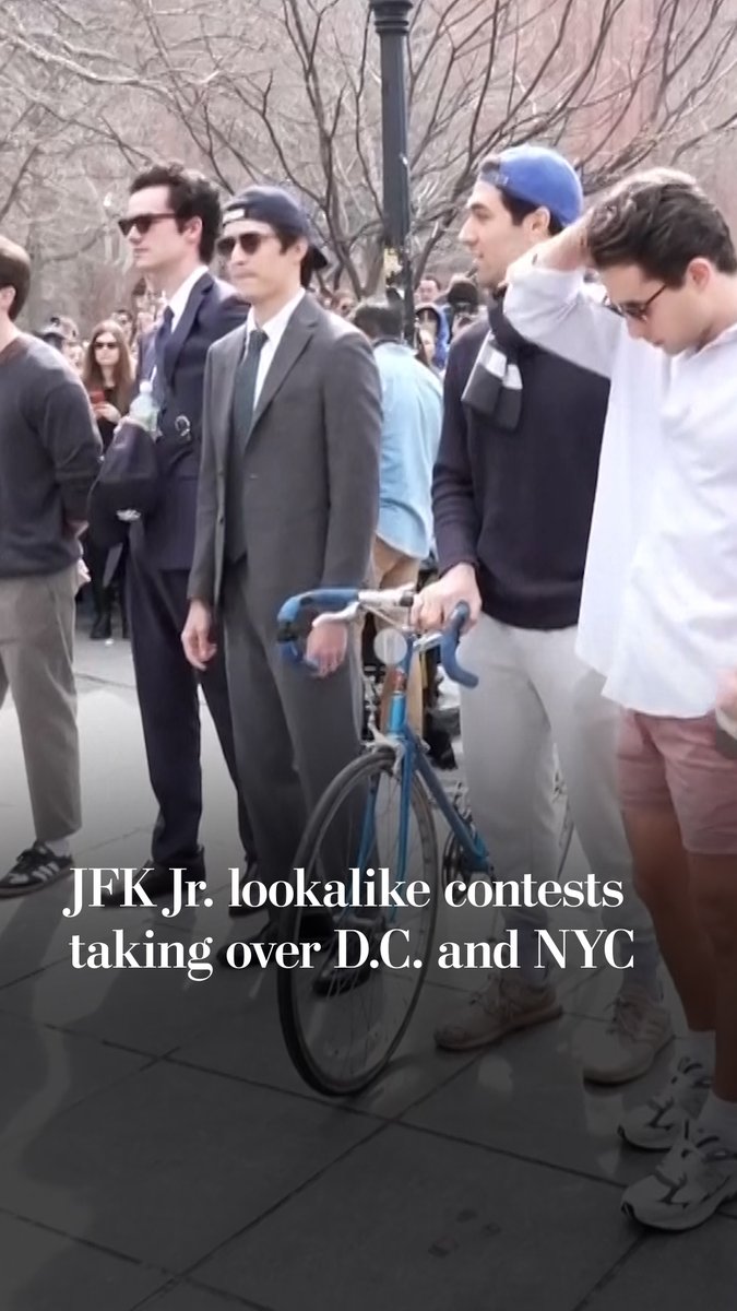 Crowds gathered in D.C. and New York as people competed in JFK Jr. lookalike contests.