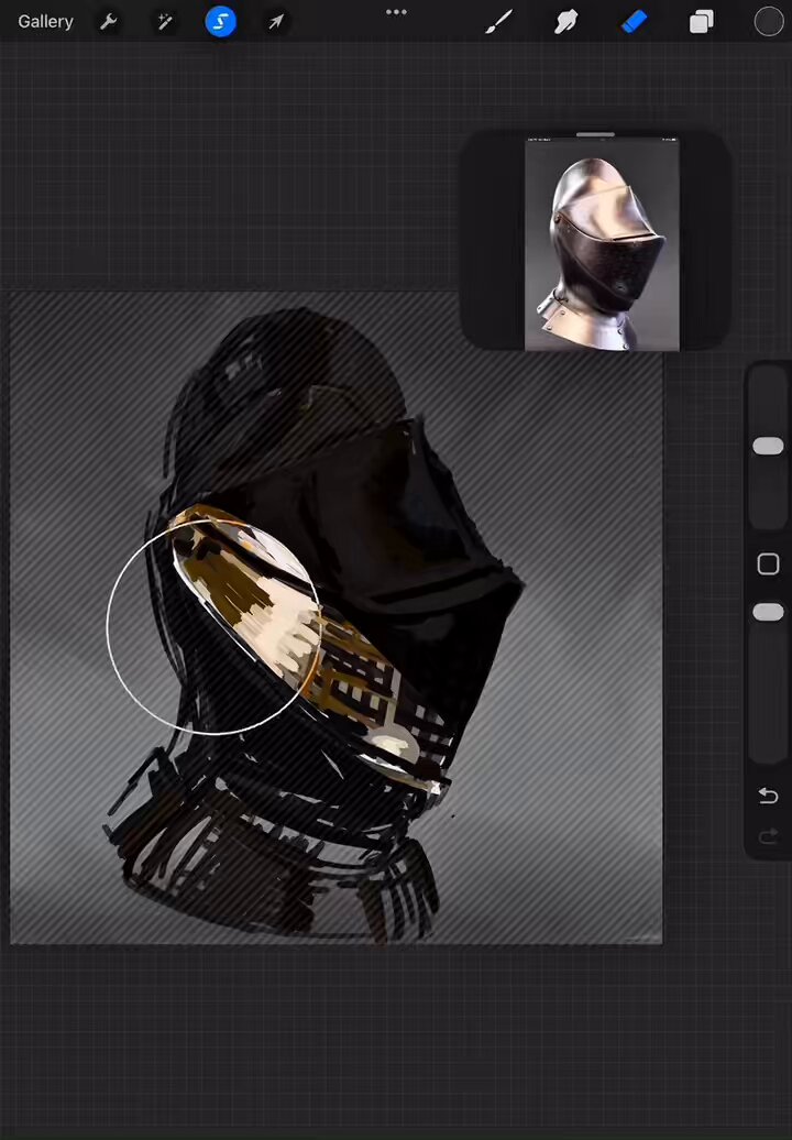 How to paint gold and iron on armor.⚔️ By devdawg_draws