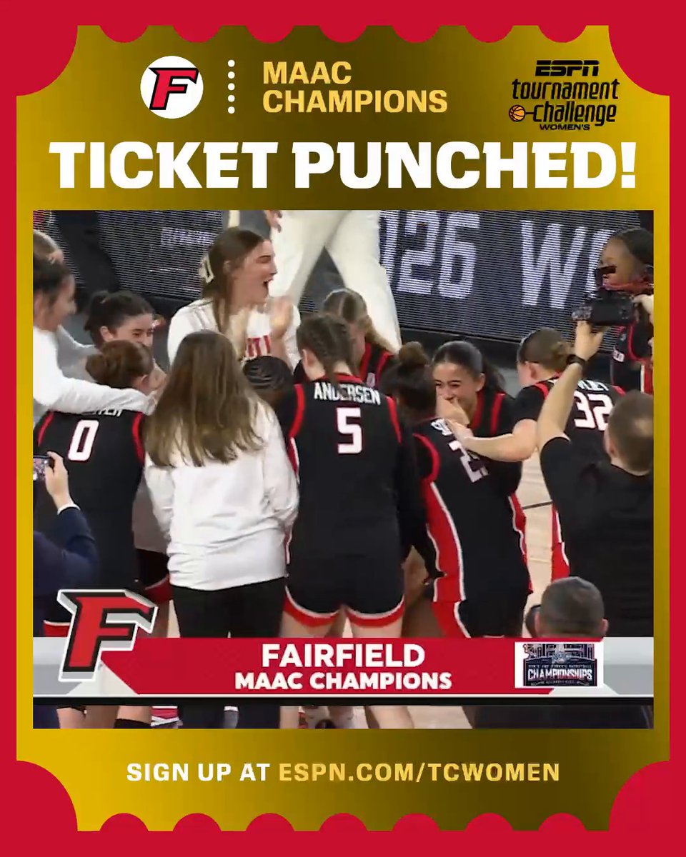 FAIRFIELD WINS ITS THIRD-STRAIGHT MAAC TITLE AND IS GOING DANCING ONCE AGAIN 🏆🏆🏆 Sign up for Tournament Challenge ➡️