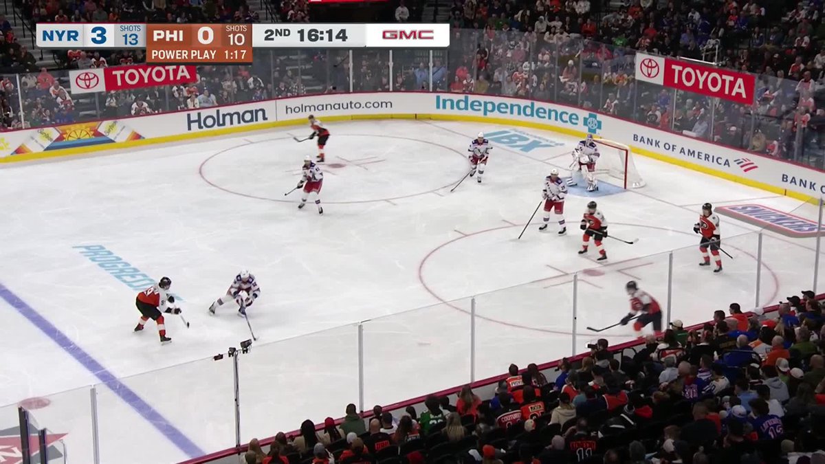 Michkov jams home the Flyers first of the night! 🚨