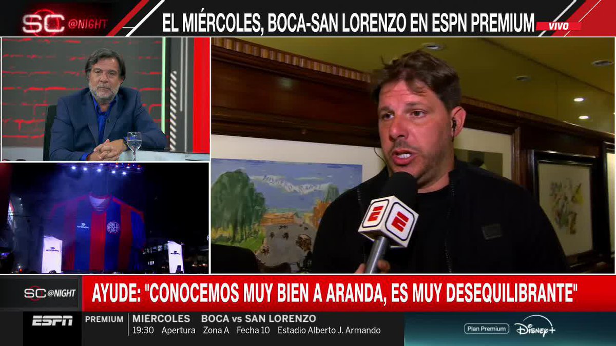 "SABEMOS LA IMPORTANCIA DE ESTOS PARTIDOS." Damián Ayude habló en la previa del clásico de San Lorenzo contra Boca en La Bombonera. 📺 #SCNight | #DisneyPlus Plan Premium