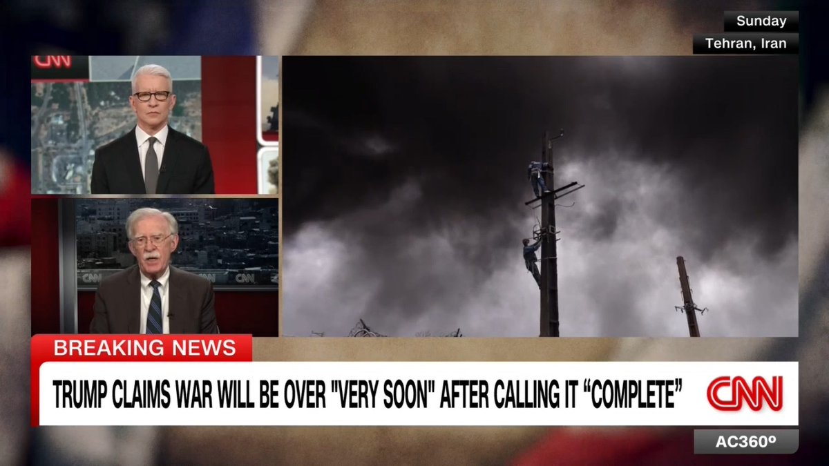 Former Trump National Security Adviser John Bolton says President Trump "could be manipulating the markets" by saying the Iran war could be over “very soon.” Bolton told Anderson that "if there's anything the president is obsessed about, it's markets" and gas prices.