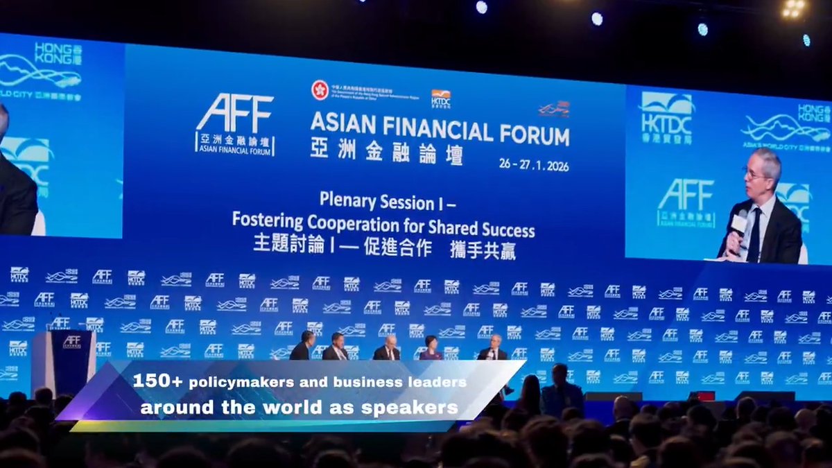 The Asian Financial Forum 2026 concluded successfully on 26-27 January as Hong Kong's premier financial event of the year, welcoming over 4,000 global participants from government and business sectors across more than 60 countries and regions. Watch the video now!