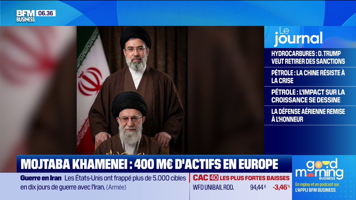 L’empire financier de Mojtaba Khamenei en Europe 🤑 L’empire financier du nouveau guide suprême serait en Europe. Mojtaba Khamenei détiendrait des centaines de millions d’euros d’actifs immobiliers malgré les sanctions. 🎙️ Valentine Hadbi