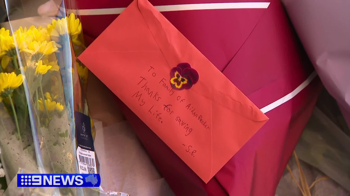 Overcome with emotion, the premier has visited the spot in Mernda where everyday hero Aidan Becker was killed trying to protect a stranger. Gillian Lantouris #9News
