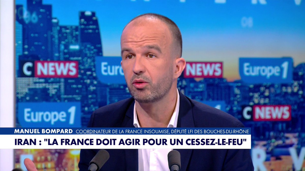 «La France doit agir pour un cessez-le-feu, parce que sinon, on risque l’escalade», estime Manuel Bompard, dans #LaGrandeInterview Toute l'info est à retrouver sur