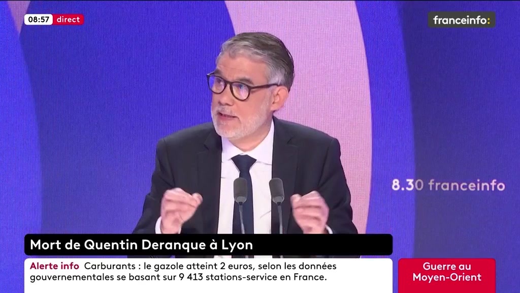 🔴 Mort de Quentin Deranque à Lyon ➡️ "Vous ne pouvez pas, à chaque fois qu'il y a quelqu'un qui est incriminé sur quelque sujet que ce soit, dire qu'il est présumé innocent et faire comme si Raphaël Arnault, lui, était présumé coupable", dit Olivier Faure