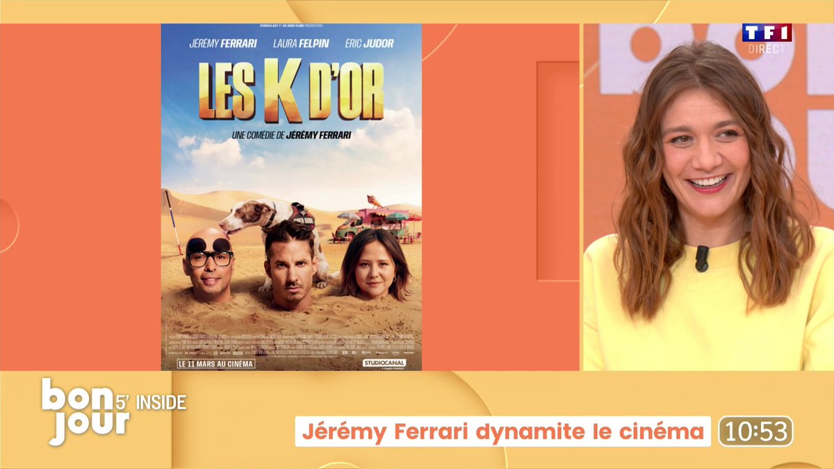 🎥 Jeremy Ferrari dynamite le cinéma avec "Les K D’OR" 📺 Julie Tomeï dans Bonjour ! Avec vous, présenté par Christophe Beaugrand-Gerin