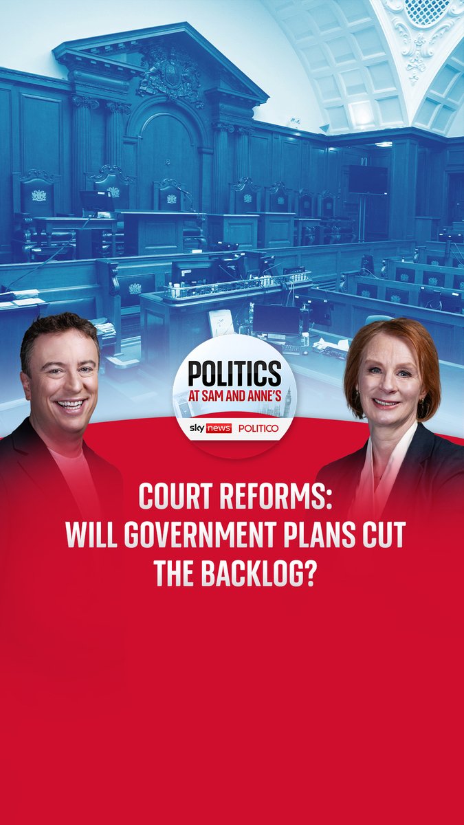 Will the government's court reforms cut the backlog of cases? Sky's Sam Coates Sky and Politico's anne mcelvoy discuss whether the plans will really make a difference and if they have enough support from MPs. 🎧