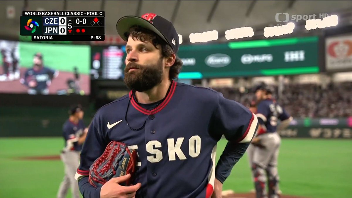 🔥 Snová rozlučka v reprezentaci! Ondřej Satoria ⚾️ vynuloval hvězdné Japonce a vyprodaný Tokyo Dome mu tleskal vestoje. 👏 Přímý přenos utkání 🇨🇿⚔️🇯🇵 sledujte na ČT sport. 📺 Více 👉