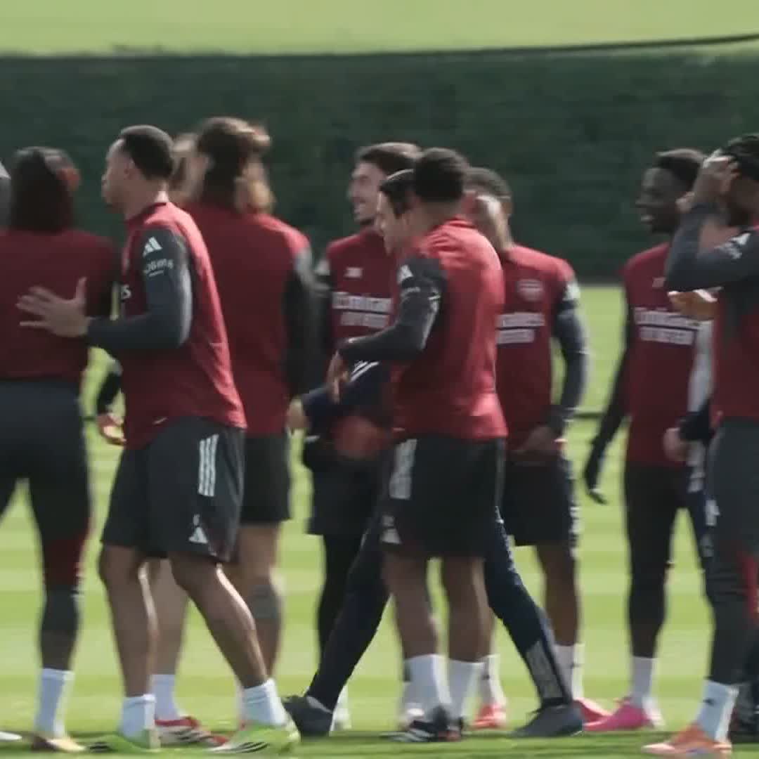 🗣️ "On the whole, it looks like positive news" Dharmesh Sheth reports from Arsenal's training session ahead of their Champions League clash with Bayer Leverkusen.