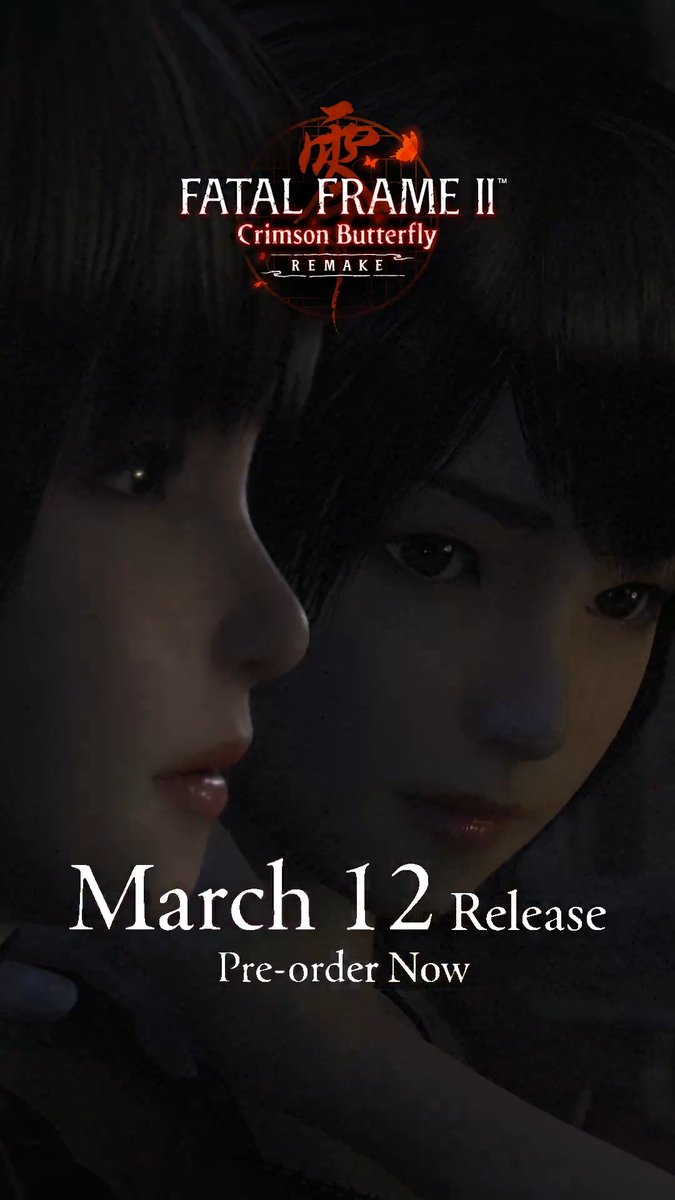 In two more days, Mio and Mayu start their haunting experience. Pre-order now - #CrimsonButterflyRemake #FatalFrame #FATALFRAMEIIREMAKE