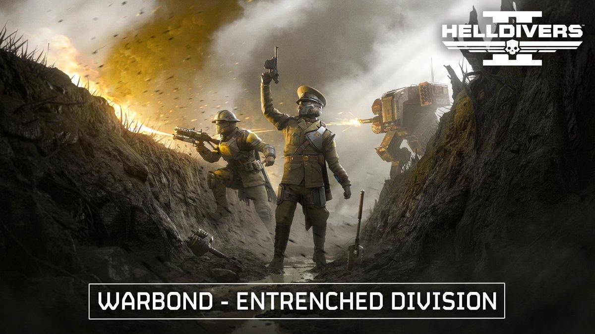 Keep your head down and keep your feet dry, Helldiver, because this is definitely going to get messy. The Entrenched Division Premium Warbond is dropping on March 17! Can you dig it?